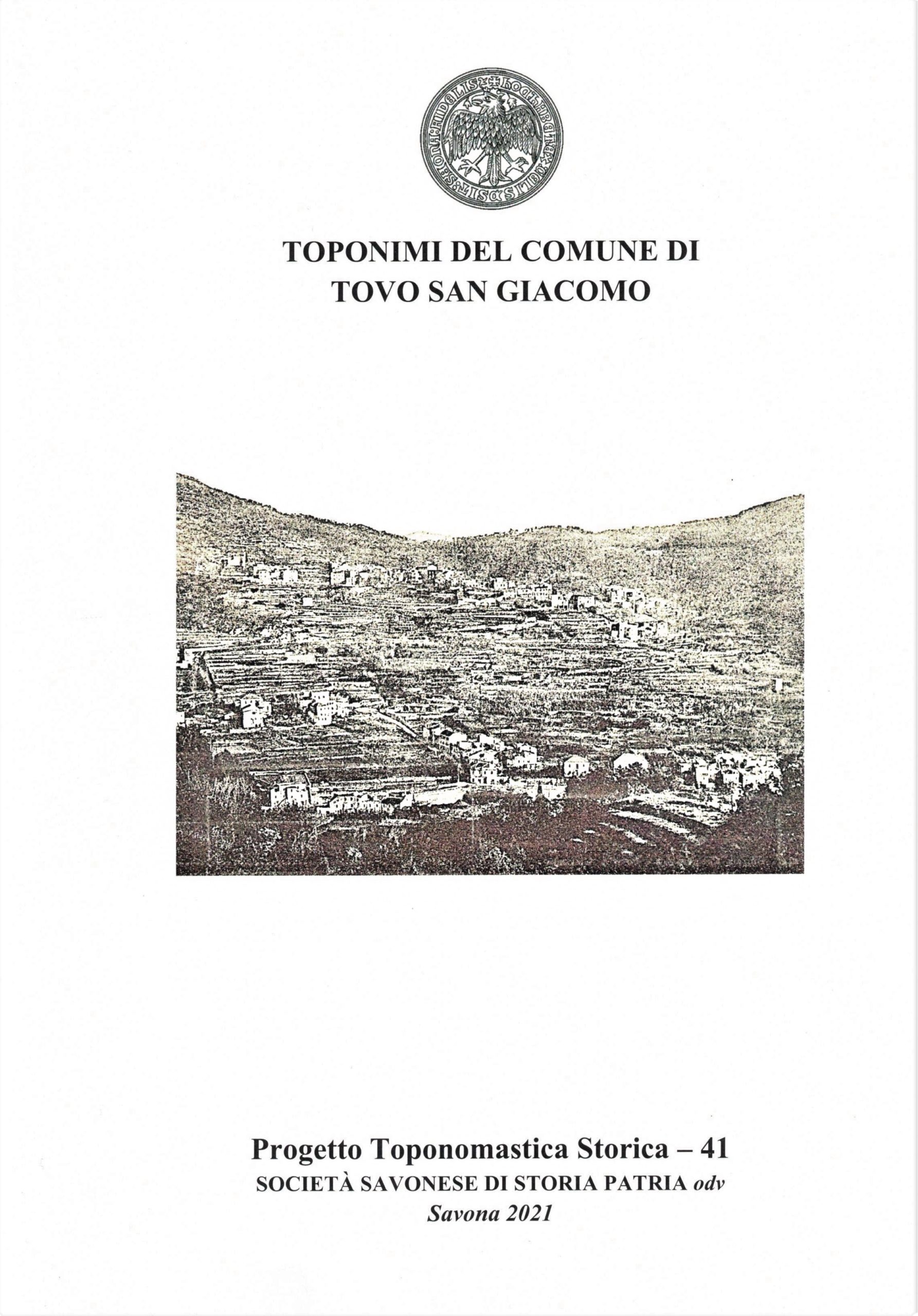 Tovo San Giacomo, fascicolo di toponomastica, F. Ciciliot, 18 gennaio 2023